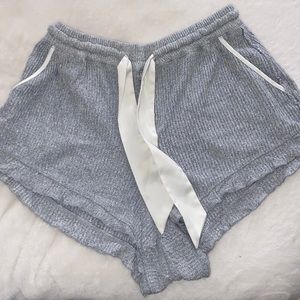 Grey A&F sleep shorts